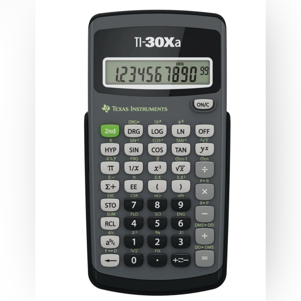 Texas Instruments TI-30Xa Calculator - Black and Gray